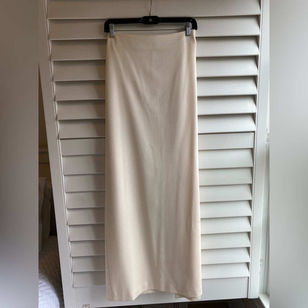 Talbots Winter White Long Pencil Skirt